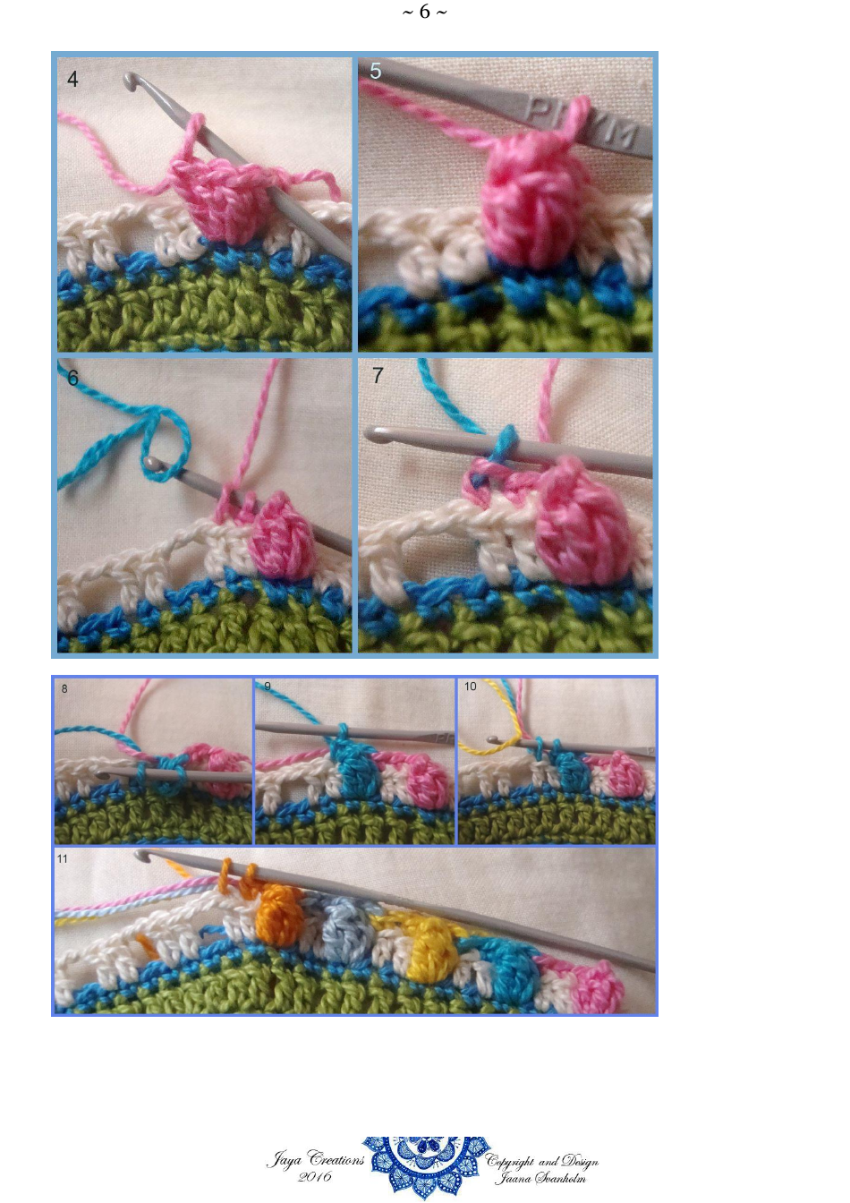 Mexican Mandala Circle Crochet Pattern, Page 6