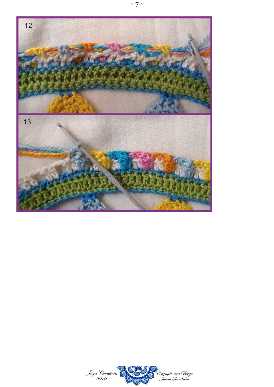 Mexican Mandala Circle Crochet Pattern, Page 7