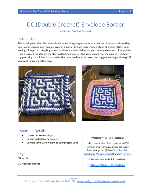 Double Crochet Envelope Border Pattern