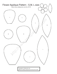 Document preview: Flower Applique Pattern Templates - S,m, L Sizes