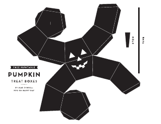 Document preview: Spooky Pumpkin Treat Box Template