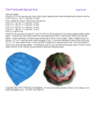 Twist and Sprout Hat Knitting Pattern, Page 3