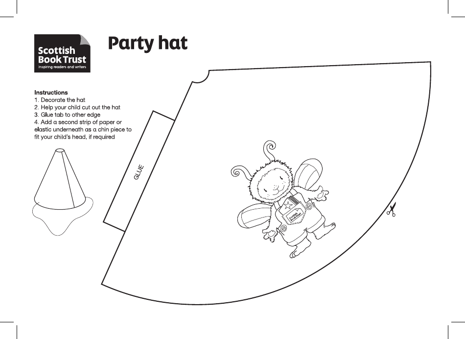 Scottish Book Trust Party Hat Template, Page 1