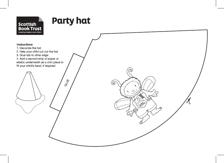 Scottish Book Trust Party Hat Template