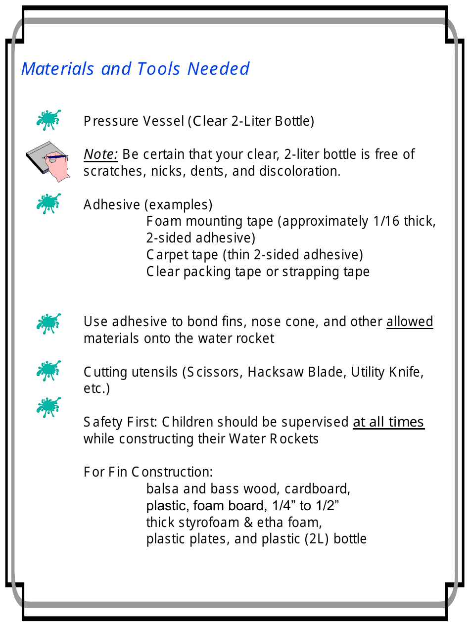 Water Rocket Templates, Page 4