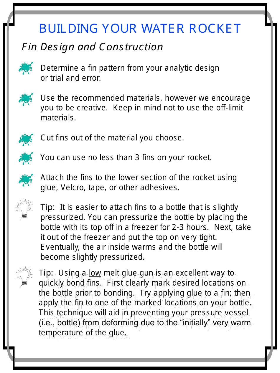 Water Rocket Templates, Page 5