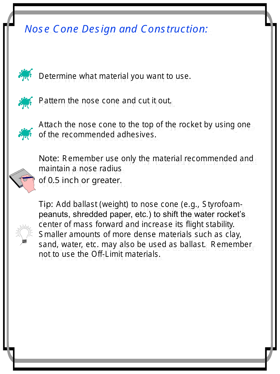 Water Rocket Templates, Page 9