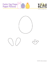 Document preview: Easter Egg Finger Puppet Pattern Templates