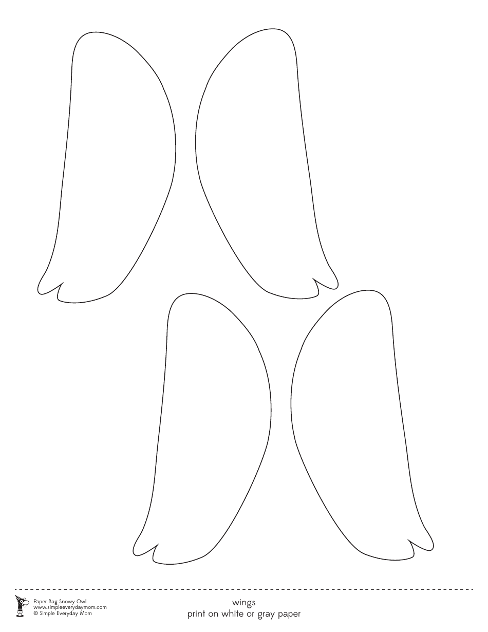 Paper Bag Snowy Owl Templates, Page 5