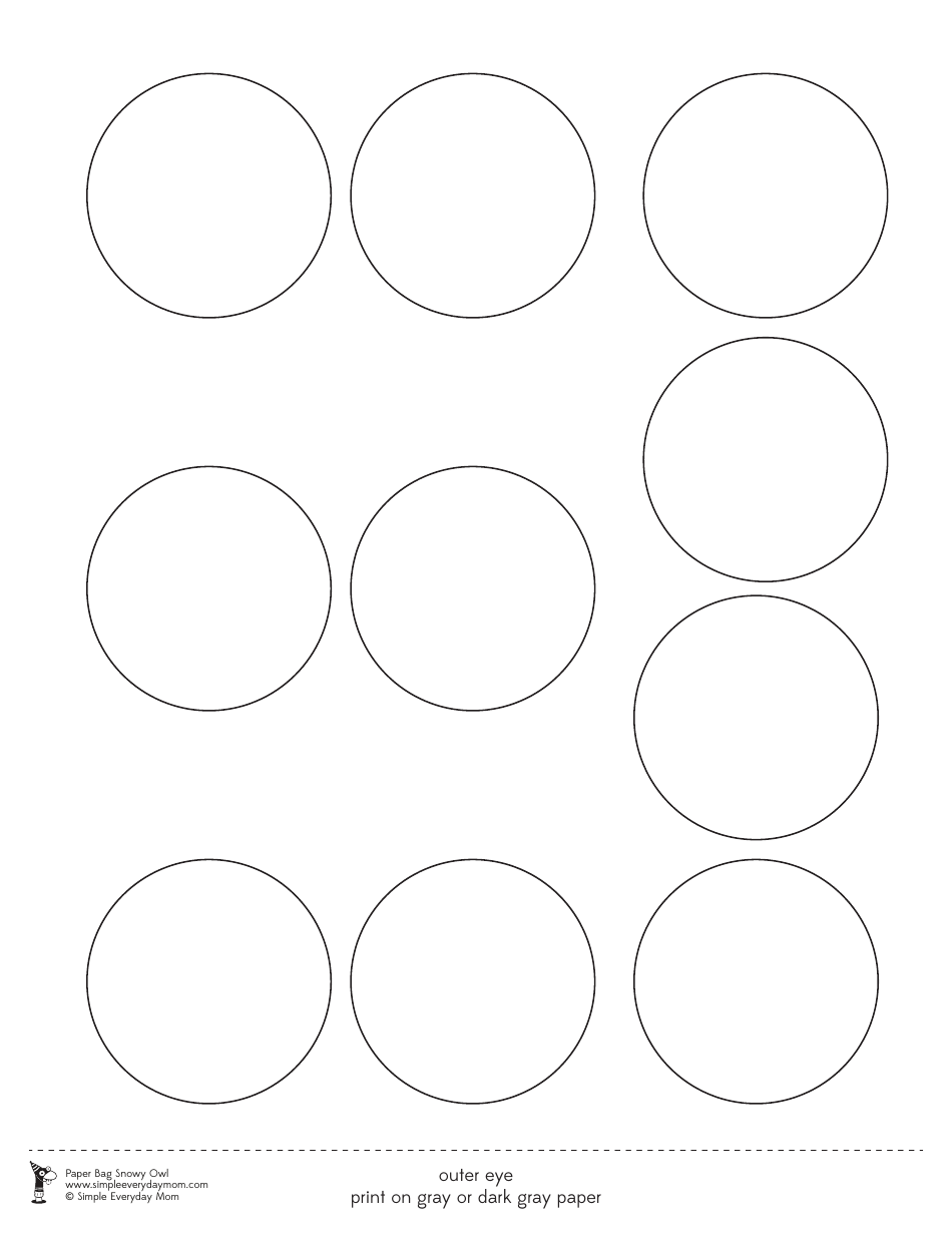 Paper Bag Snowy Owl Templates, Page 8