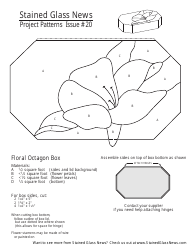 Document preview: Stained Glass Floral Octagon Box Pattern Template