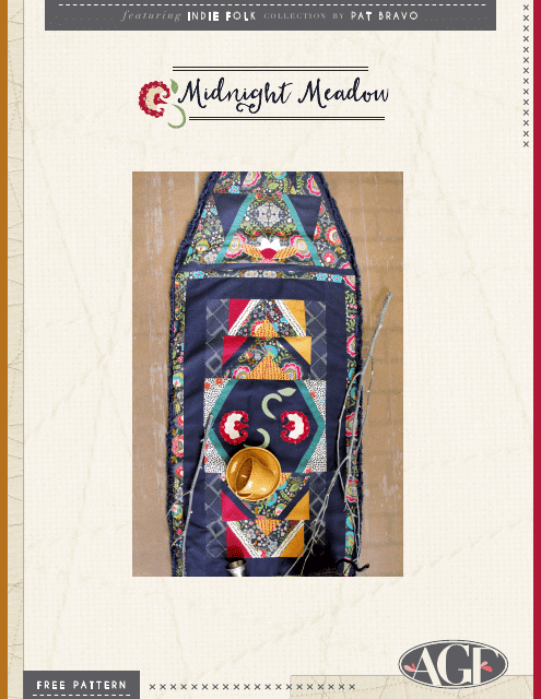 Midnight Meadow Quilt Pattern Applique Templates - Art Gallery Quilts
