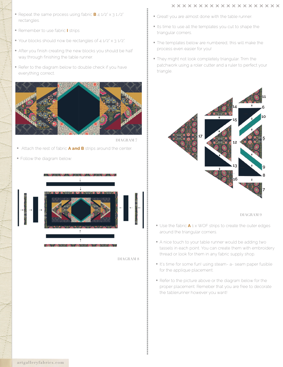 Midnight Meadow Quilt Pattern Applique Templates - Art Gallery Quilts, Page 5