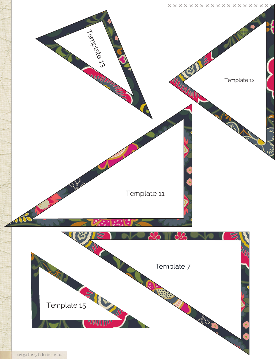 Midnight Meadow Quilt Pattern Applique Templates - Art Gallery Quilts, Page 8