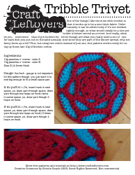 Document preview: Tribble Trivet Crochet Pattern