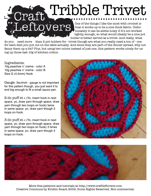 Tribble Trivet Crochet Pattern
