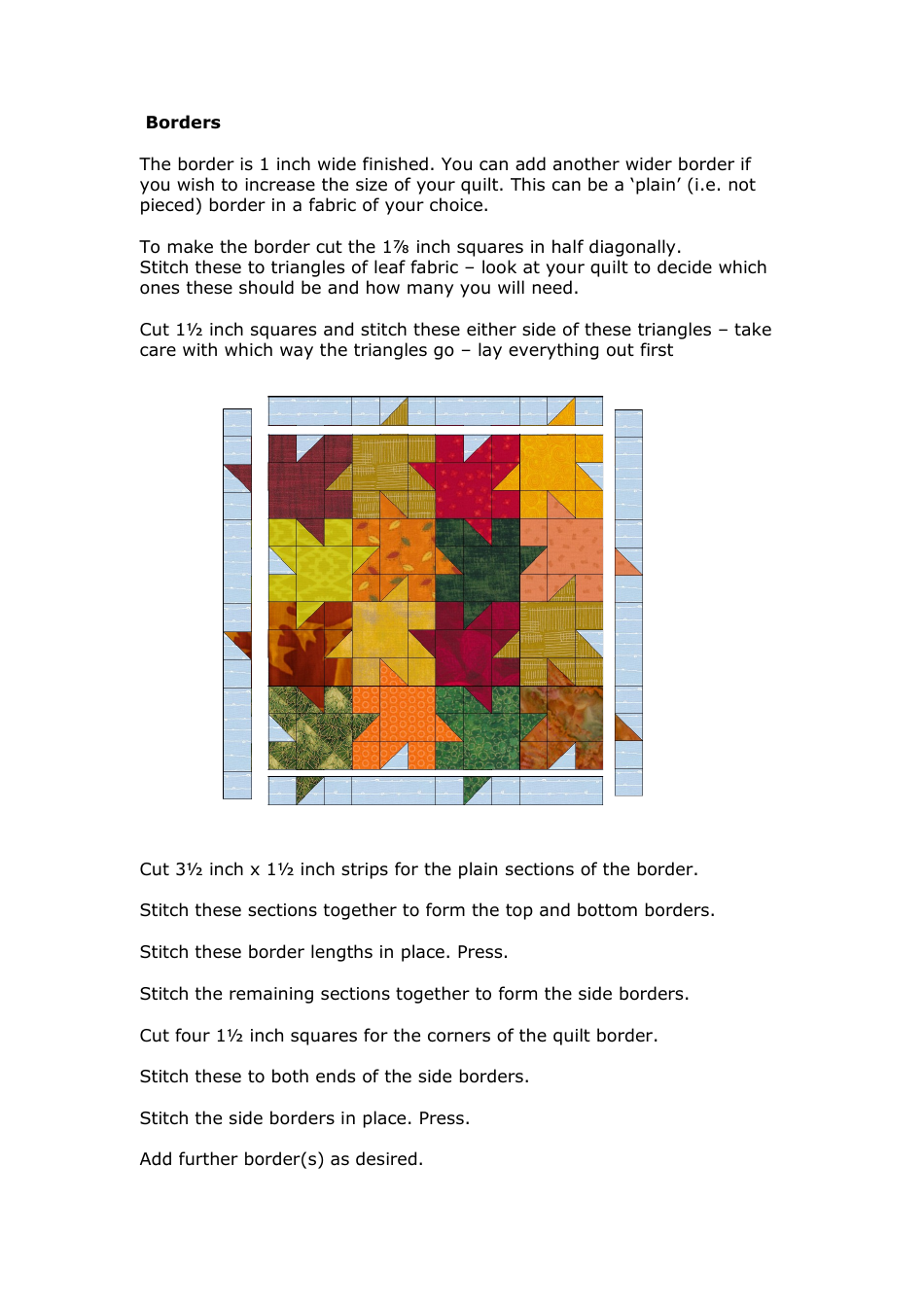 Tessellating Leaves Quilt Block Pattern  Diagram - Meadowside Designs, Page 6