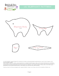 Little Felt Elephant Sewing Pattern Template - Delilahiris, Page 4