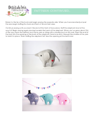 Little Felt Elephant Sewing Pattern Template - Delilahiris, Page 5