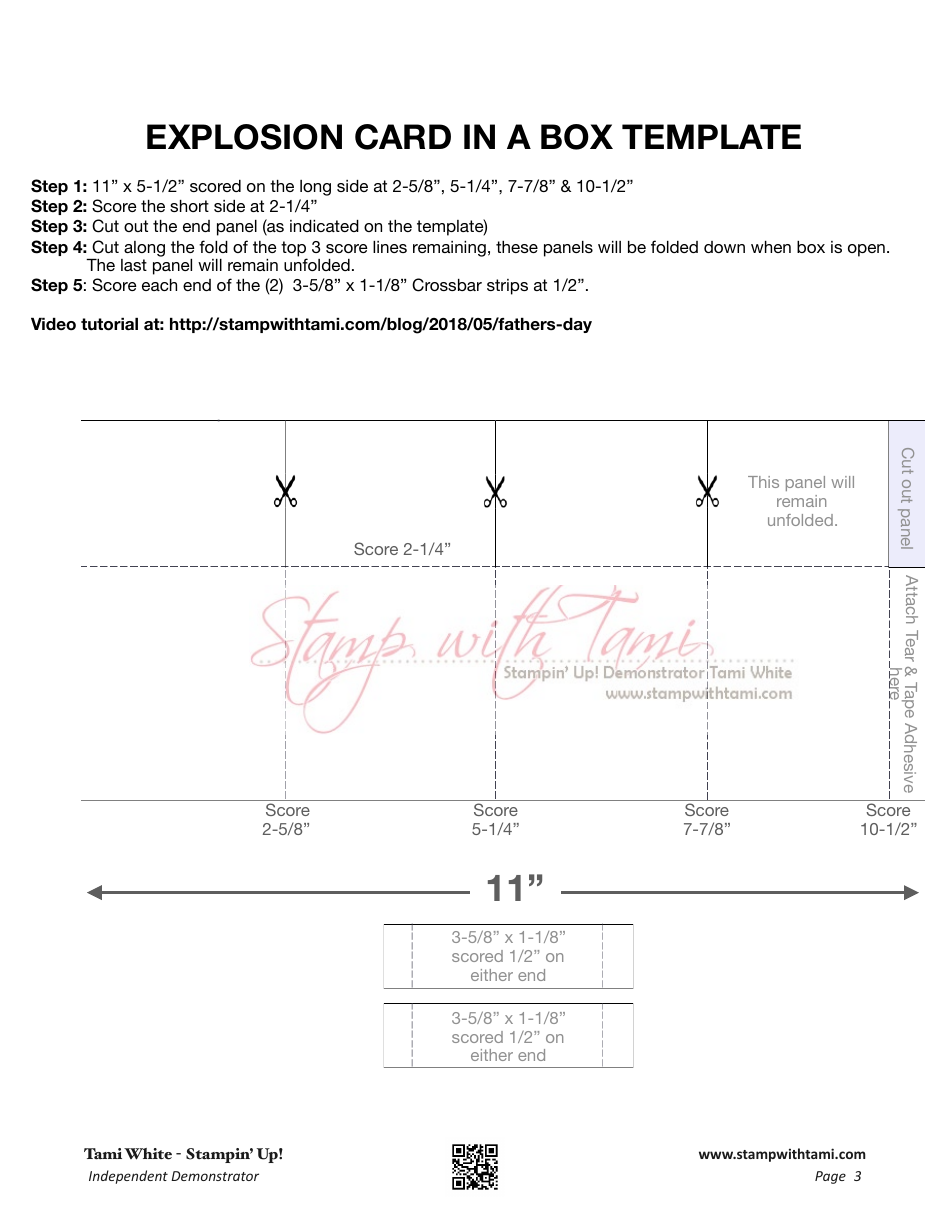 Fathers Day Grill Pop-Up Card-In-a-box Template, Page 3