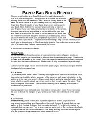 Document preview: Paper Bag Book Report