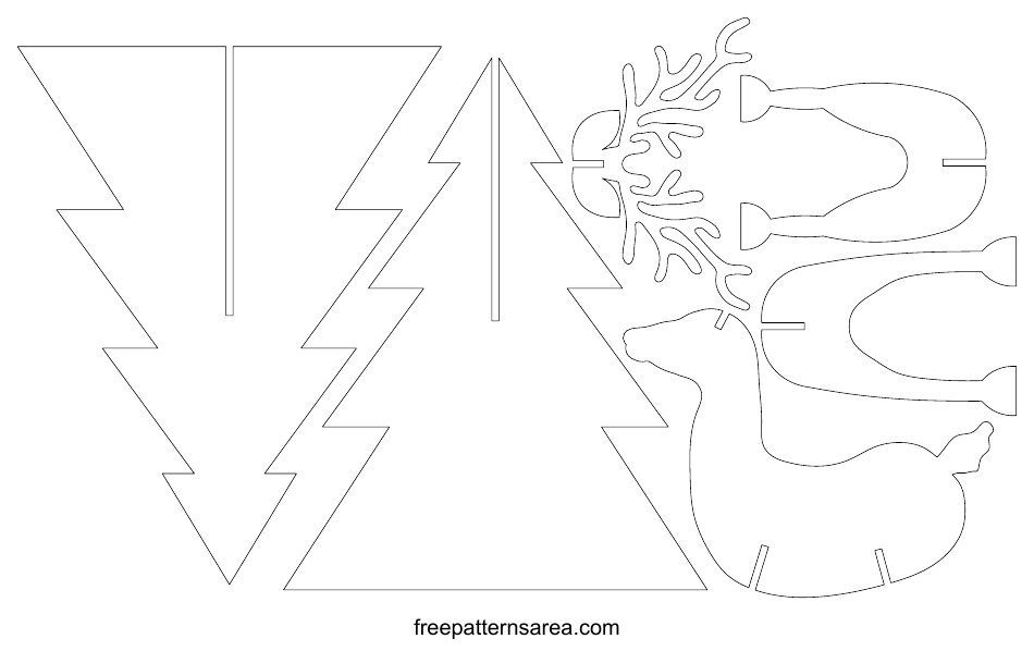 3d Reindeer &amp; Christmas Tree Puzzle Template Download Printable PDF | Templateroller