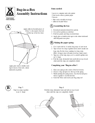 Document preview: Bug-In-a-box Assembly Instructions