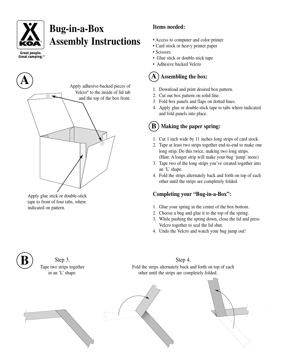 BugInabox Assembly Instructions Download Printable PDF Templateroller