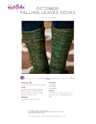 Document preview: Falling Leaves Socks Pattern Chart - Knit Picks