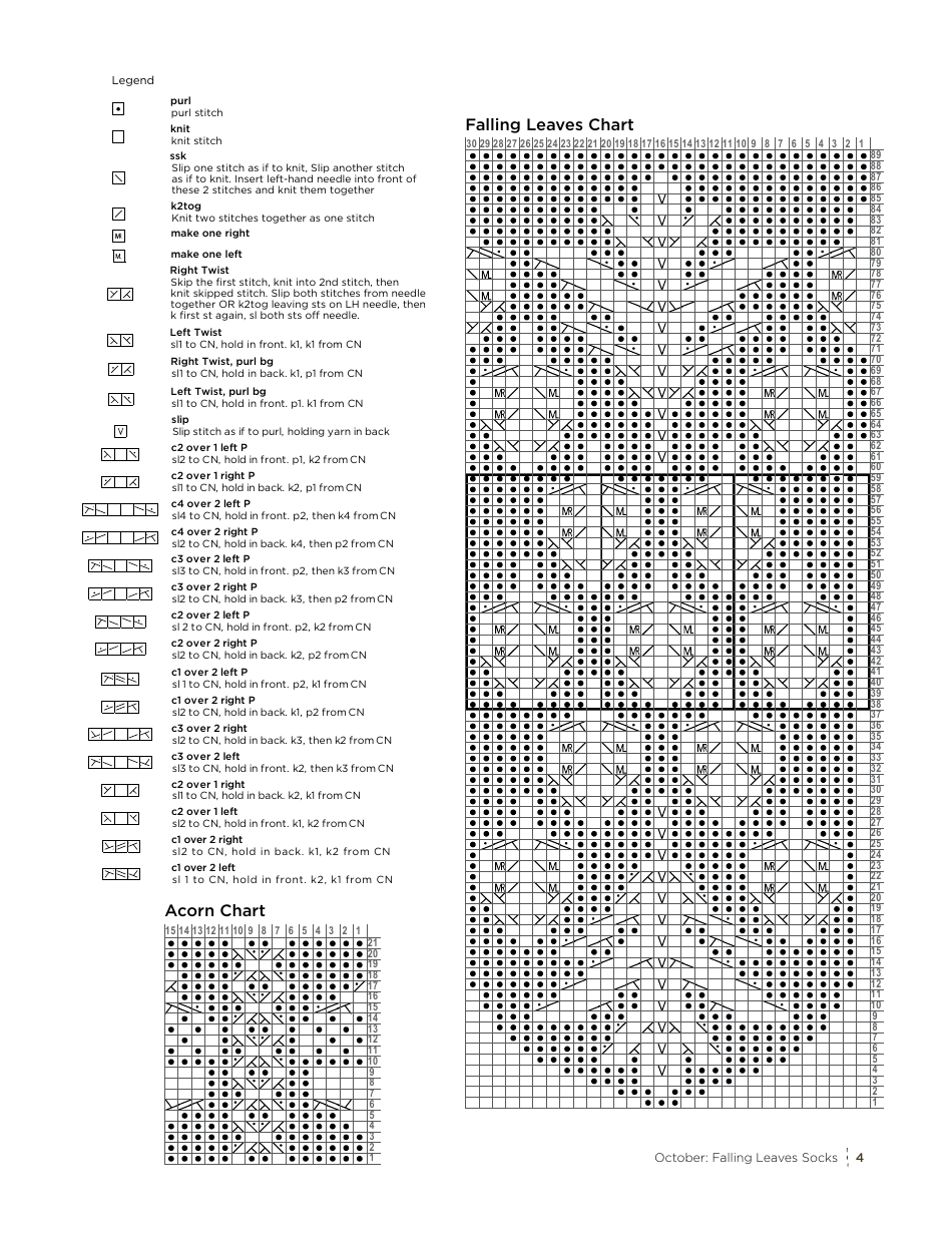 Falling Leaves Socks Pattern Chart - Knit Picks, Page 4