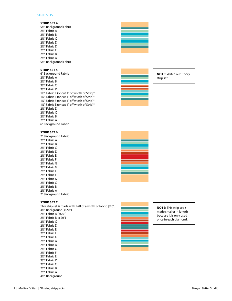 Madisons Star Sewing Pattern, Page 4
