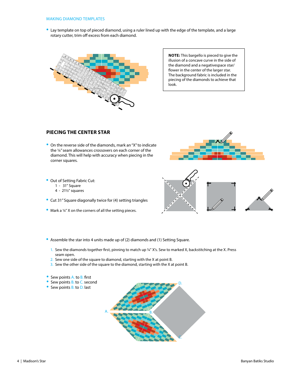 Madisons Star Sewing Pattern, Page 6