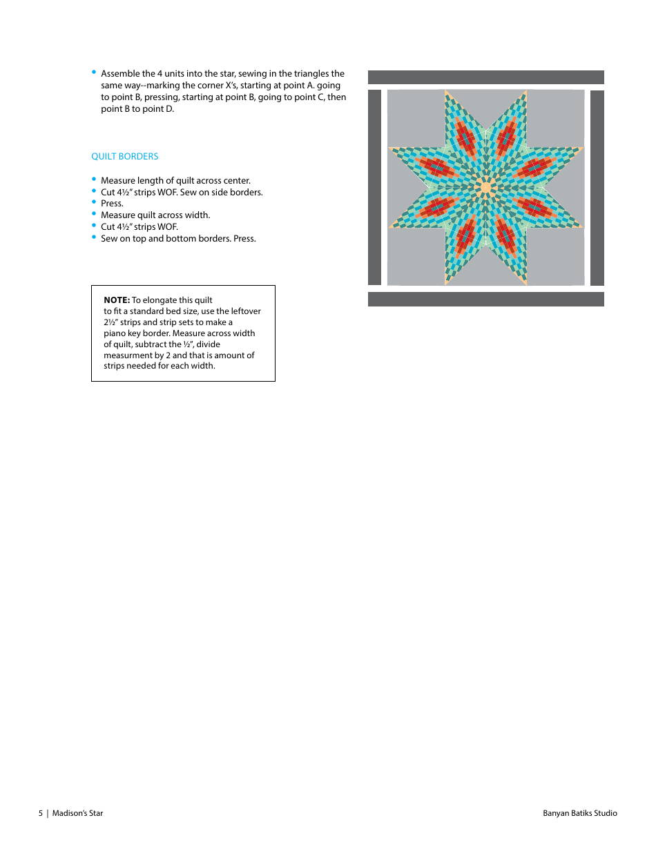 Madisons Star Sewing Pattern, Page 7