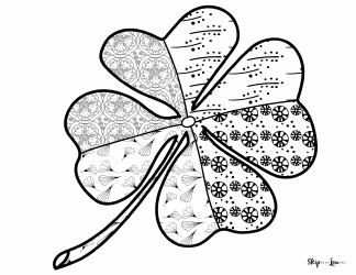 Document preview: Clover Coloring Page