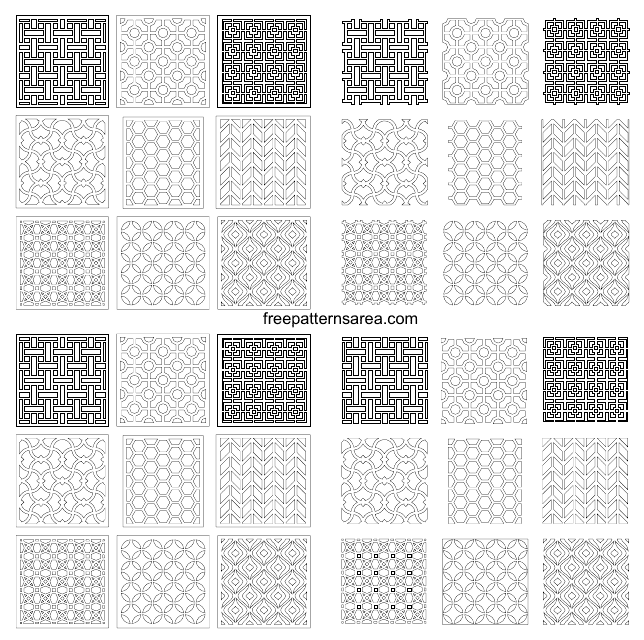 Geometric Outline Pattern Templates