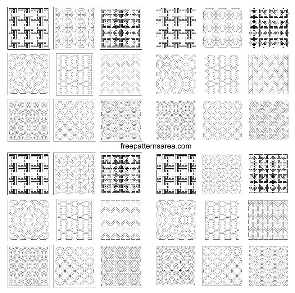 Geometric Outline Pattern Templates, Page 1