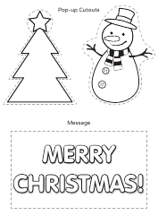 Christmas Pop-Up Card Templates, Page 3