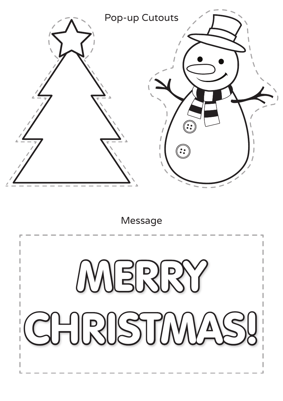Christmas Pop-Up Card Templates, Page 3