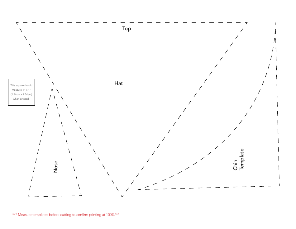Snowman Chairback Cover Sewing Pattern Template, Page 3