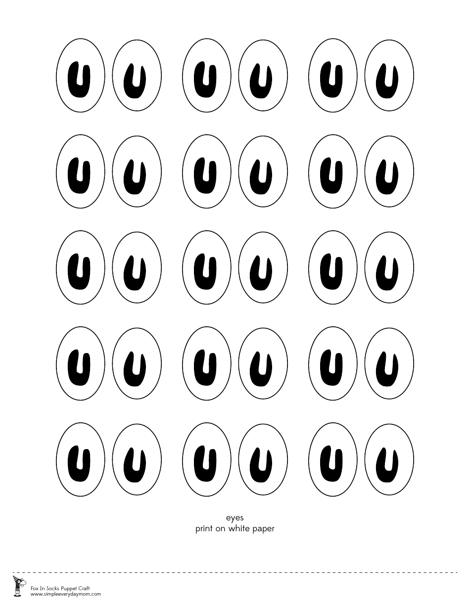 Fox in Socks Puppet Craft Templates, Page 5