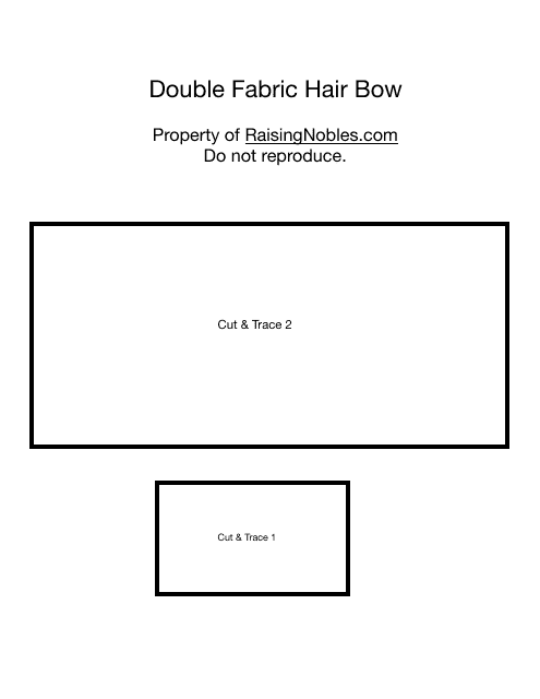 Double Fabric Hair Bow Template