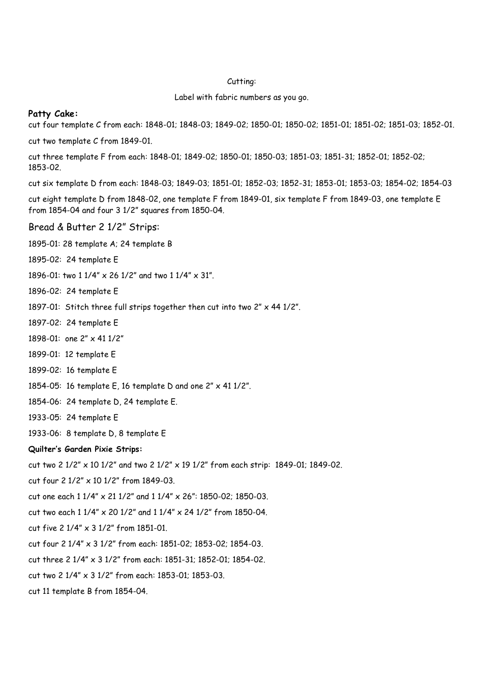 Apple Jacks Quilt Pattern Templates, Page 4