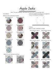 Apple Jacks Quilt Pattern Templates, Page 5