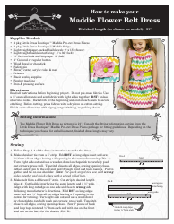 Document preview: Flower Dress Belt Sewing Pattern Template