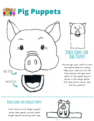 Document preview: Paper Bag Pig Puppet Trmplate