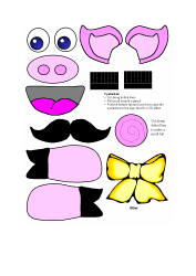 Paper Bag Pig Puppet Templates, Page 2