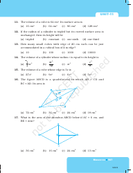 Unit 11 Math Test: Mensuration - Ncert, Page 11