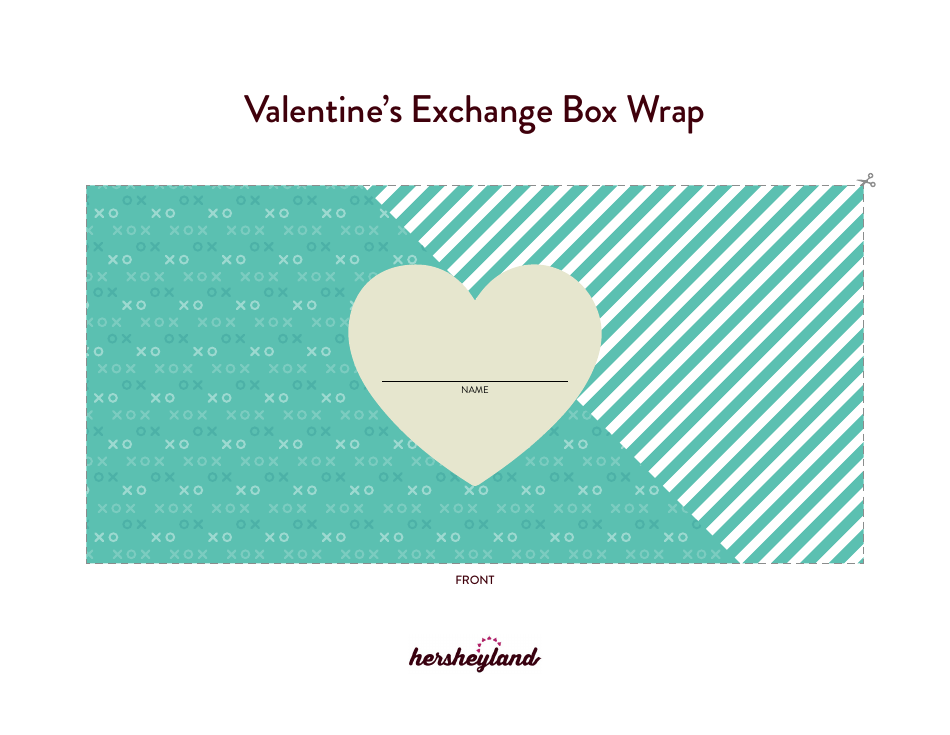 Valentines Exchange Box Wrap Templates, Page 1