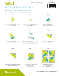 Tangled Star-10&quot; Quilt Block Templates - Accuquilt, Page 2