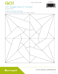 Tangled Star-10&quot; Quilt Block Templates - Accuquilt, Page 3